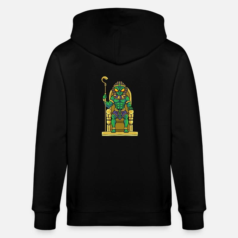 Toutankhamon Mythologie égyptienne extraterrestre - Veste à capuche bio CULTIVATOR Stanley/Stella Unisexe - noir