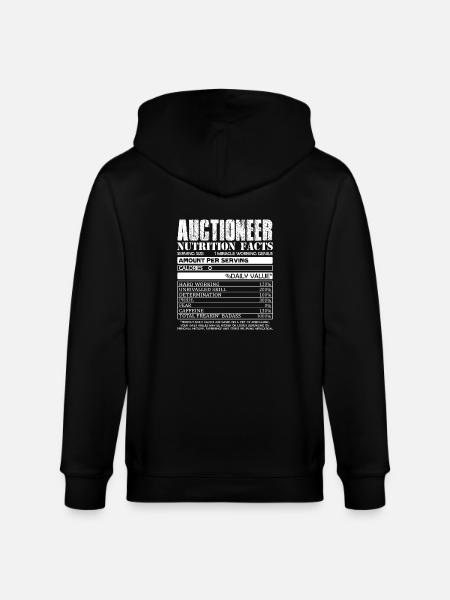 Auctioneer Auctioneer Nutrition Facts - Stanley/Stella CULTIVATOR Unisex Organic Hooded Jacket - black