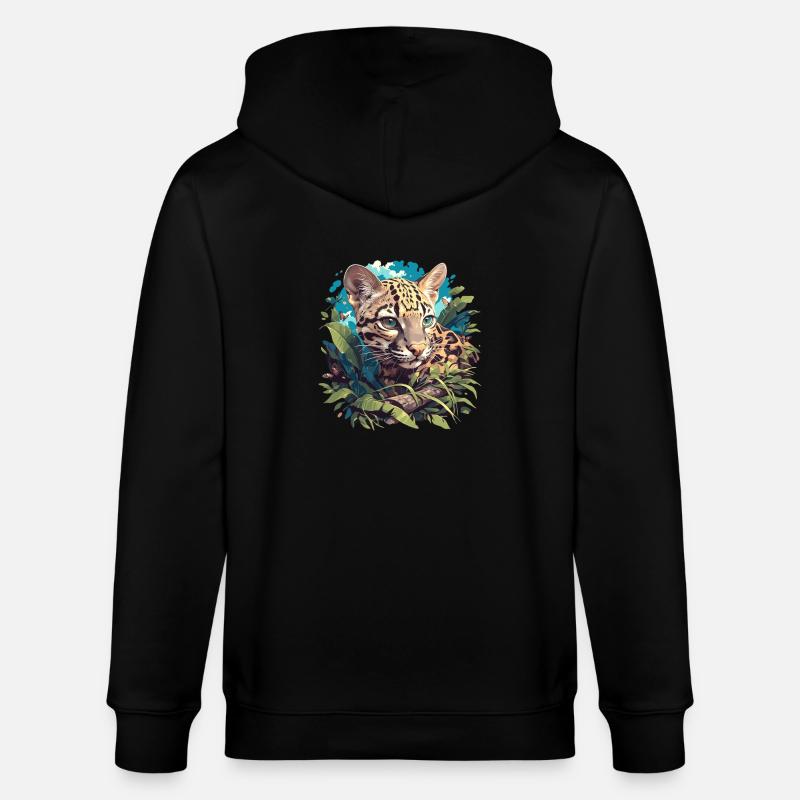 Ocelots Ocelot - Stanley/Stella Unisex Bio-Kapuzenjacke CULTIVATOR - Schwarz