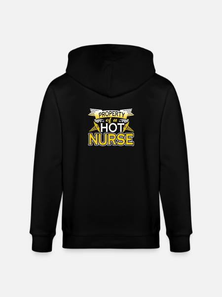 Property Of A Hot Nurse - Stanley/Stella CULTIVATOR  Unisex Organic Hooded Jacket - black
