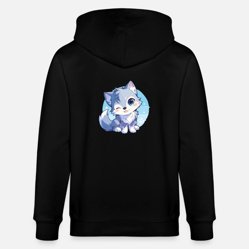 Wölfe Wolf - Stanley/Stella Unisex Bio-Kapuzenjacke CULTIVATOR  - Schwarz
