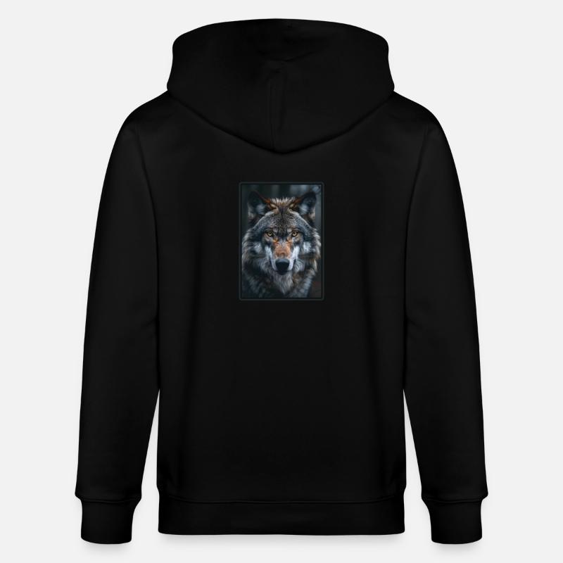 Wölfe Wolf - Stanley/Stella Unisex Bio-Kapuzenjacke CULTIVATOR  - Schwarz