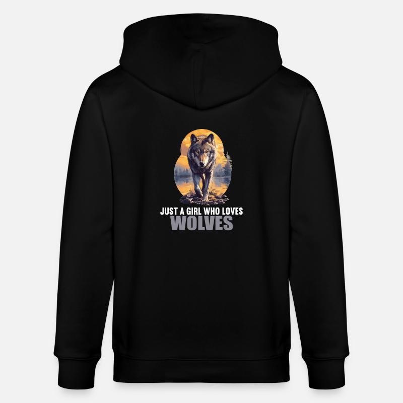 Loups Loup - Veste à capuche bio CULTIVATOR Stanley/Stella Unisexe - noir