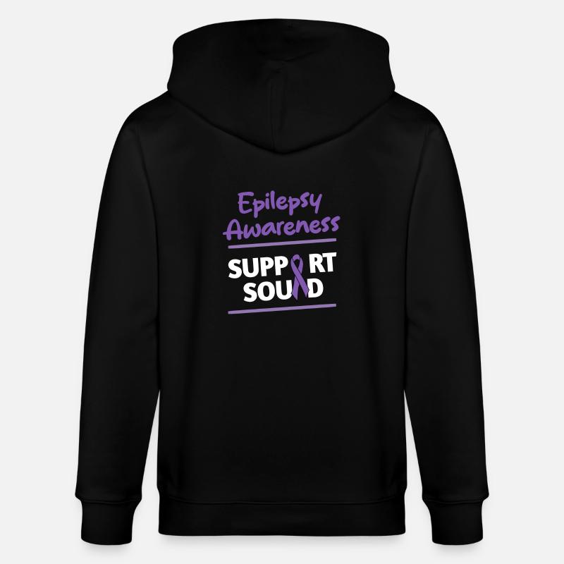 Mois de l’épilepsie - Veste à capuche bio CULTIVATOR Stanley/Stella Unisexe - noir