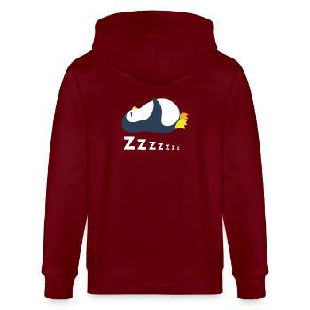 Zzzzzzz Manchot oiseau de mer arctique d’hiver - Veste à capuche bio CULTIVATOR Stanley/Stella Unisexe - bordeaux - Dos - Anna (173cm)