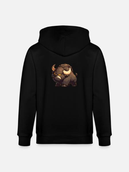 Bisons Bison - Stanley/Stella CULTIVATOR  Unisex Organic Hooded Jacket - black
