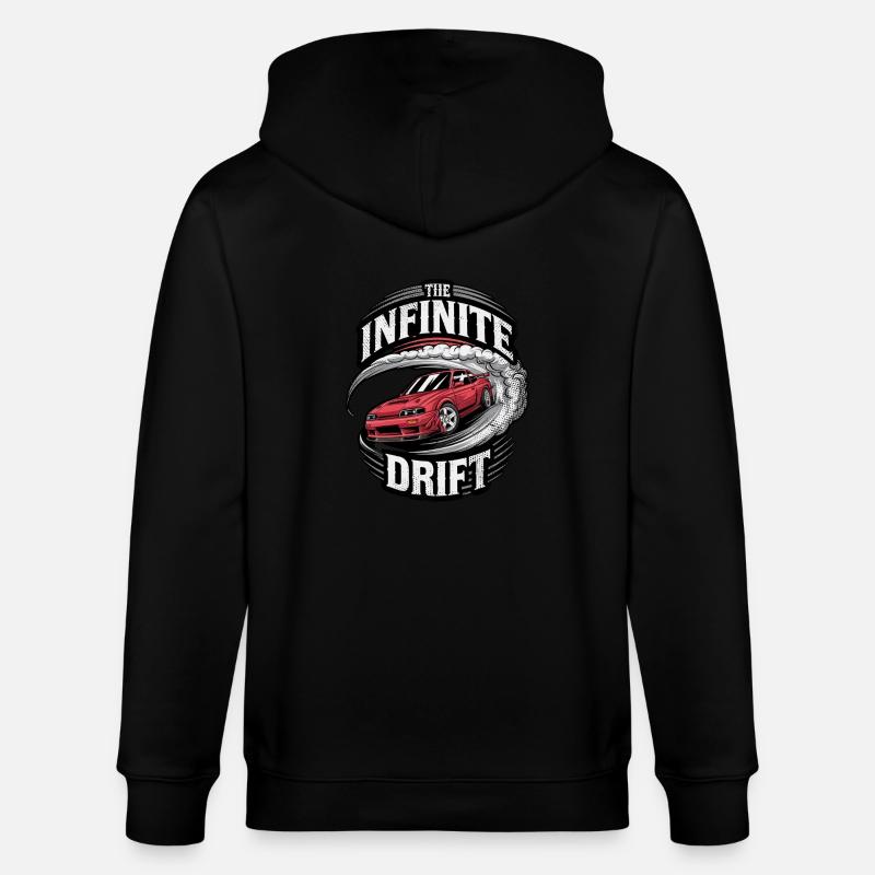 infinite drift - course voiture - Veste à capuche bio CULTIVATOR Stanley/Stella Unisexe - noir