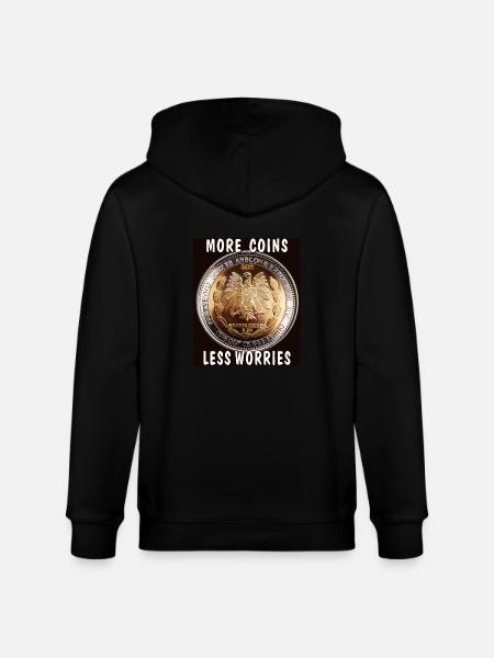 MEER MUNTEN, MINDER ZORGEN - Stanley/Stella Uniseks bio-ziphoodie CULTIVATOR  - zwart