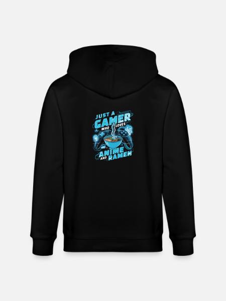 Gamer, animeälskare och ramen- - Ekologisk luvjacka CULTIVATOR unisex från Stanley/Stella - svart