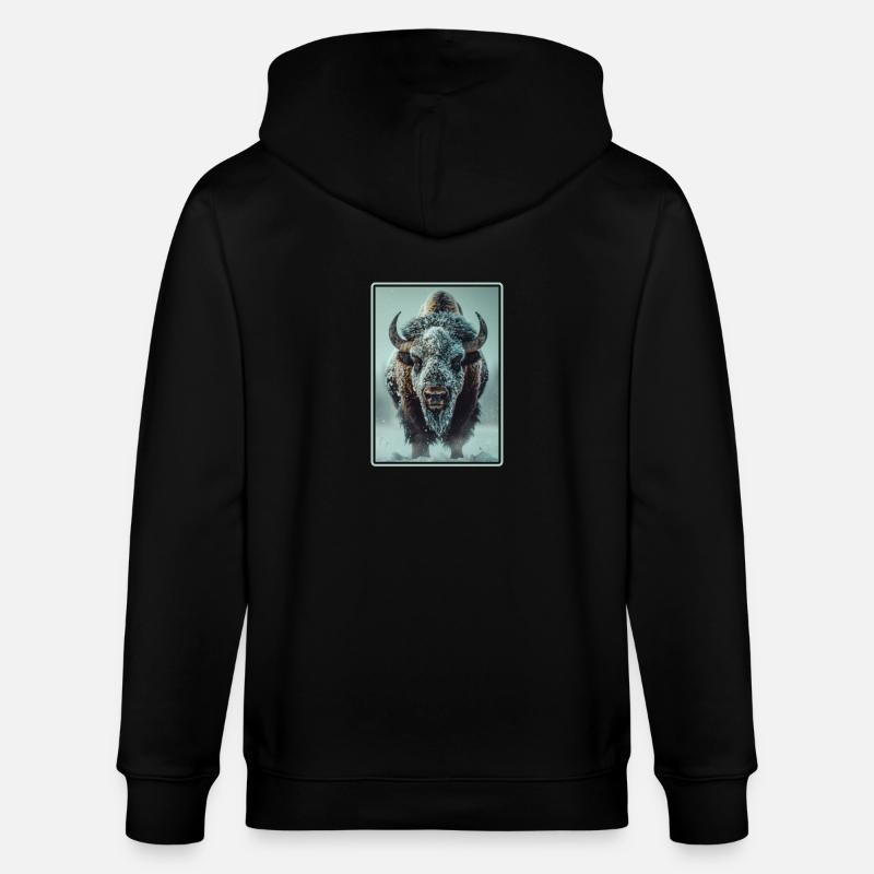 Bisons Bison - Veste à capuche bio CULTIVATOR Stanley/Stella Unisexe - noir