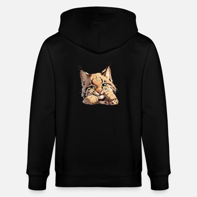 Bobcats Rotluchse Rotluchs Luchs - Stanley/Stella Unisex Bio-Kapuzenjacke CULTIVATOR  - Schwarz