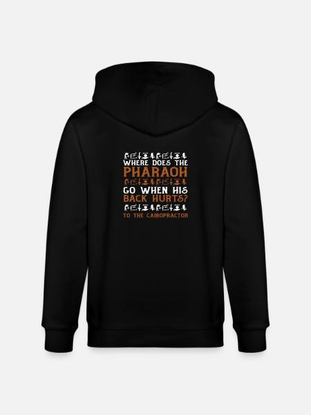 Pharaon Dos Blessé CairoMythologie Praticienne - Veste à capuche bio CULTIVATOR Stanley/Stella Unisexe - noir