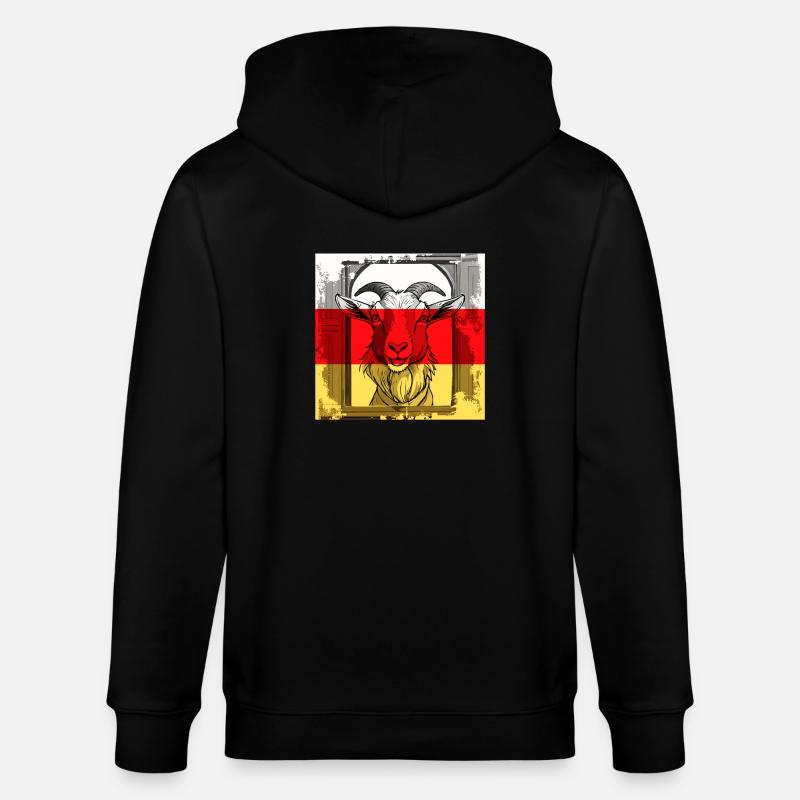 ZIEGE STALL - Stanley/Stella Unisex Bio-Kapuzenjacke CULTIVATOR  - Schwarz