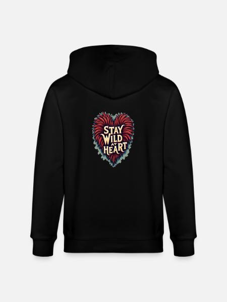 TREND QUOTES HEART - Stanley/Stella CULTIVATOR Unisex Organic Hooded Jacket - black