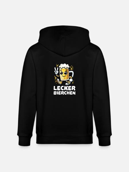 Lecker Bierchen Cartoon - Stanley/Stella Unisex Bio-Kapuzenjacke CULTIVATOR  - Schwarz