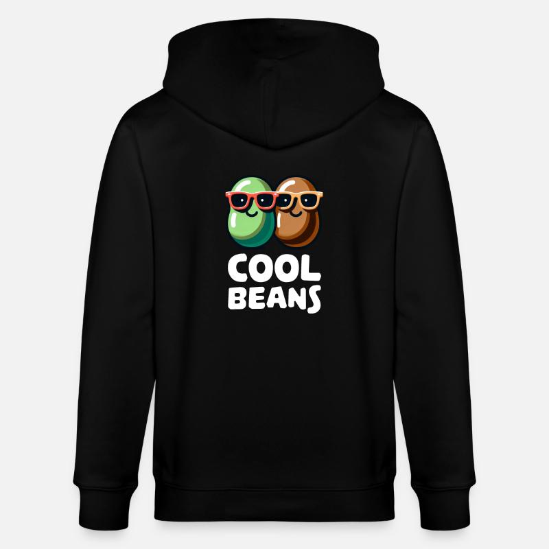 Coole Bohnen Lustiges Bohnendesign - Stanley/Stella Unisex Bio-Kapuzenjacke CULTIVATOR  - Schwarz