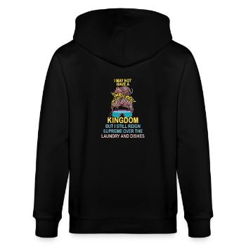 Herrschaft über Wäsche und Geschirr Hausfrau - Stanley/Stella Unisex Bio-Kapuzenjacke CULTIVATOR  - Schwarz - Hinten - Anna (173cm)