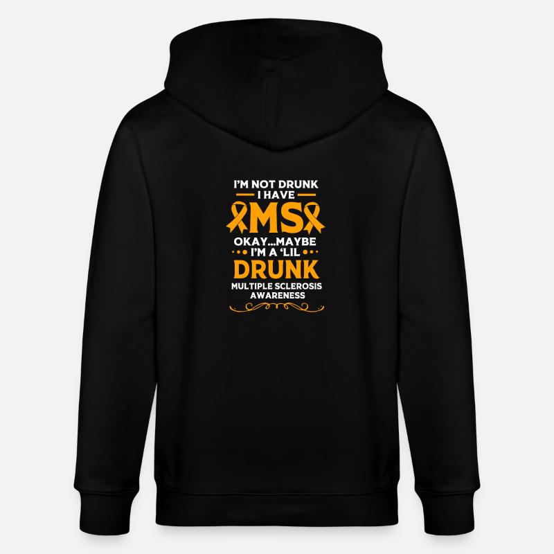 Multiple Sclerosis MS - Stanley/Stella CULTIVATOR  Unisex Organic Hooded Jacket - black