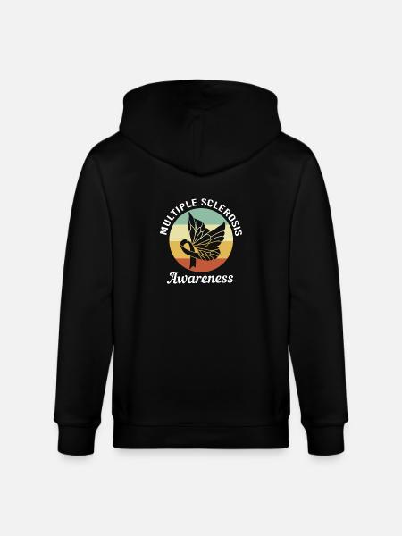 Multiple Sclerosis MS - Stanley/Stella CULTIVATOR Unisex Organic Hooded Jacket - black