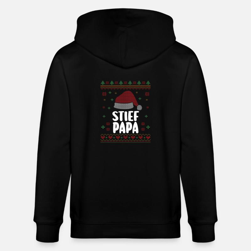 Noël Père Noël Beau-père - Veste à capuche bio CULTIVATOR Stanley/Stella Unisexe - noir