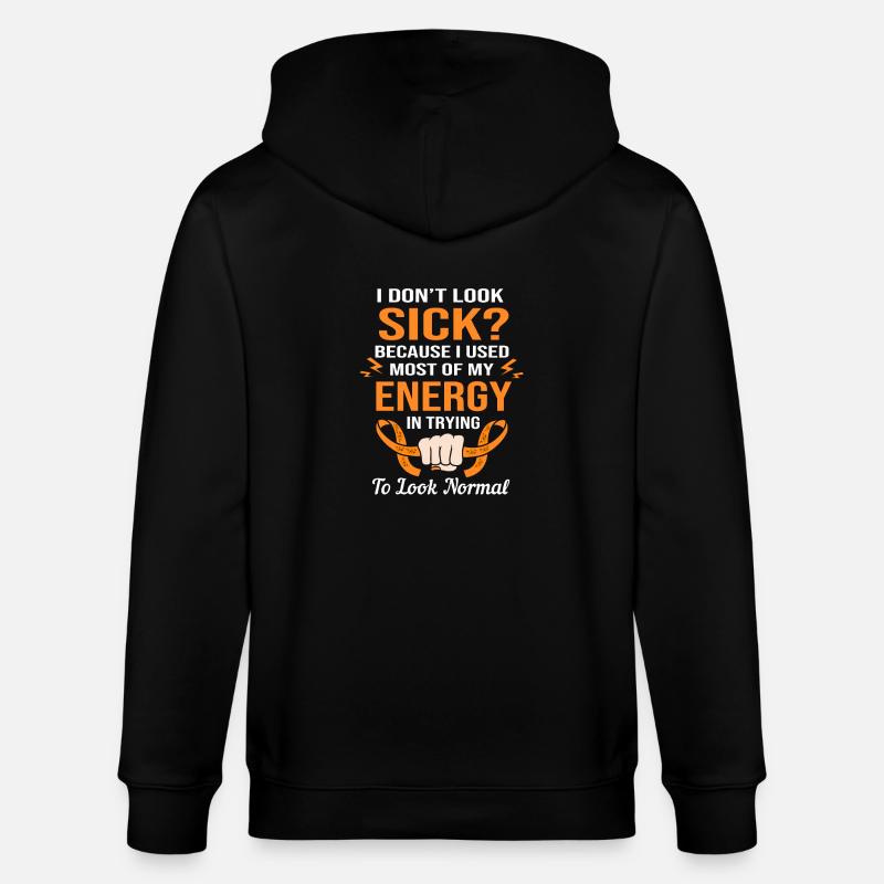 Multiple Sclerosis MS - Stanley/Stella CULTIVATOR  Unisex Organic Hooded Jacket - black