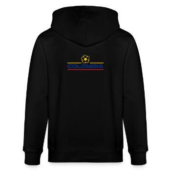Kolumbien Colombia Medellin Urlaub Bogota Cali - Stanley/Stella Unisex Bio-Kapuzenjacke CULTIVATOR  - Schwarz - Hinten - Anna (173cm)