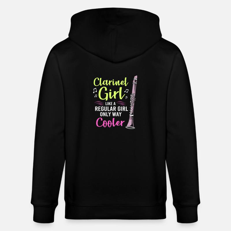 Klarinette - Stanley/Stella Unisex Bio-Kapuzenjacke CULTIVATOR  - Schwarz