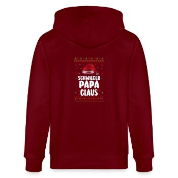 Noël Père Noël Schweigerpapa Claus - Veste à capuche bio CULTIVATOR Stanley/Stella Unisexe - bordeaux - Dos - Anna (173cm)