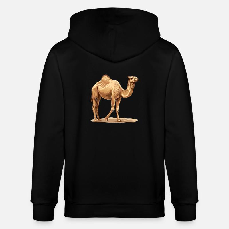 Camel Kamele Kamel - Stanley/Stella Unisex Bio-Kapuzenjacke CULTIVATOR  - Schwarz