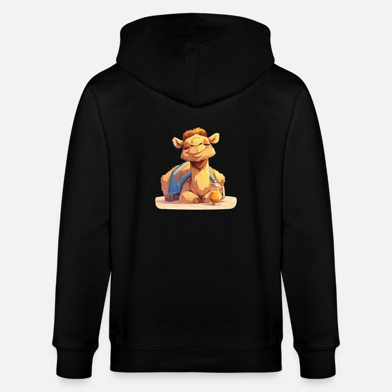 Camel Kamele Kamel - Stanley/Stella Unisex Bio-Kapuzenjacke CULTIVATOR  - Schwarz