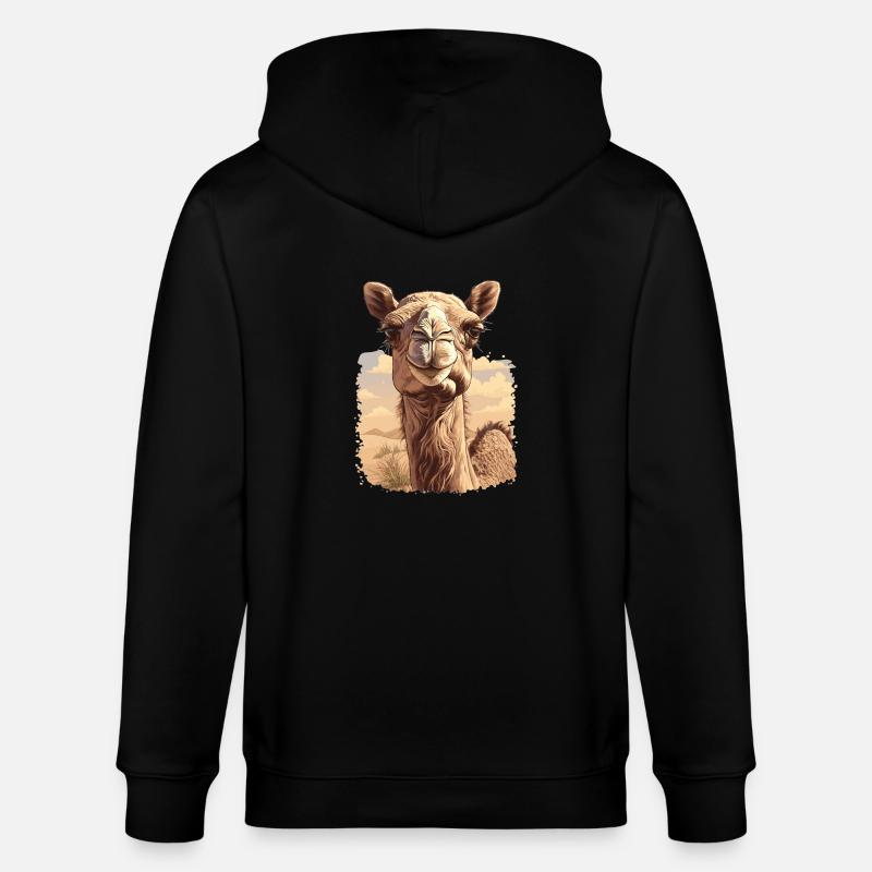 Camel Kamele Kamel - Stanley/Stella Unisex Bio-Kapuzenjacke CULTIVATOR  - Schwarz