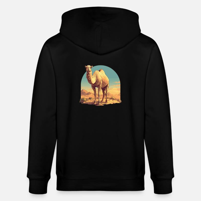 Camel Kamele Kamel - Stanley/Stella Unisex Bio-Kapuzenjacke CULTIVATOR  - Schwarz