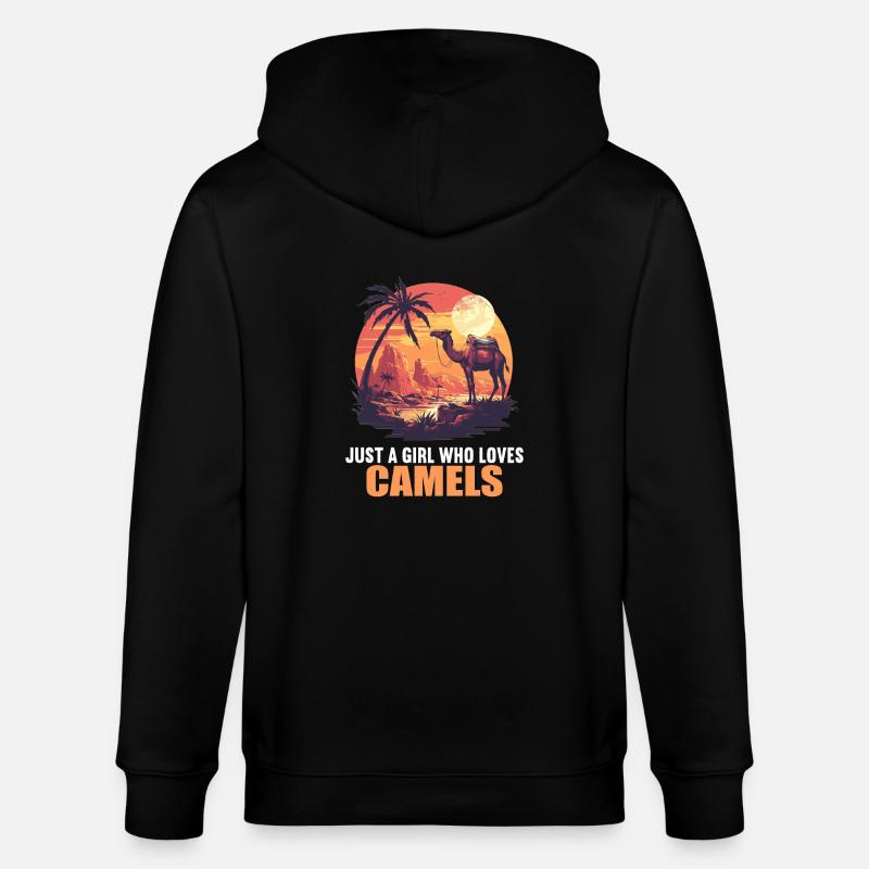 Camel Kamele Kamel - Stanley/Stella Unisex Bio-Kapuzenjacke CULTIVATOR  - Schwarz