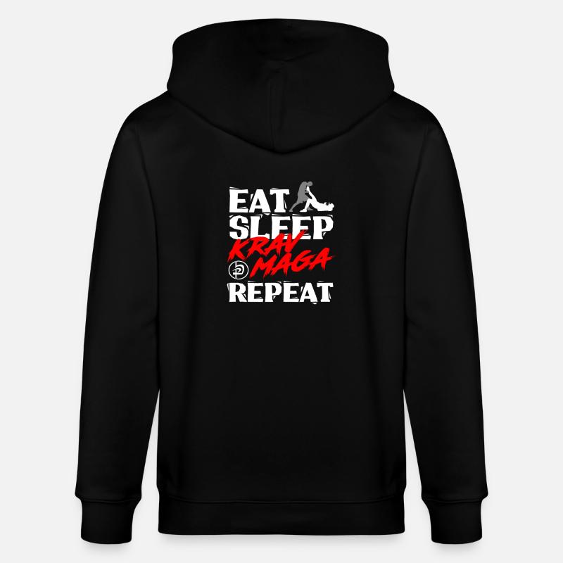 Krav Maga - Stanley/Stella Unisex Bio-Kapuzenjacke CULTIVATOR  - Schwarz