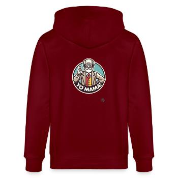 Sigmund Psychology Freud: Your Mom - Stanley/Stella CULTIVATOR  Unisex Organic Hooded Jacket - burgundy - Back - Anna (173cm)