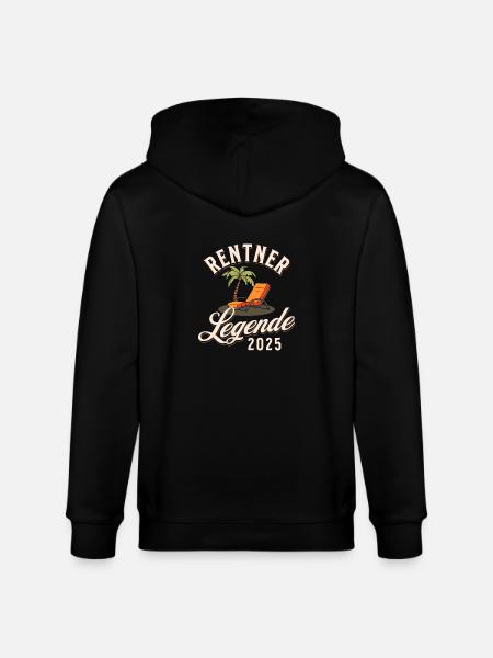 Rentner 2025 - Stanley/Stella Unisex Bio-Kapuzenjacke CULTIVATOR  - Schwarz