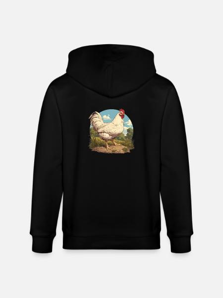 Rooster Hähne Hahn - Stanley/Stella Unisex Bio-Kapuzenjacke CULTIVATOR - Schwarz