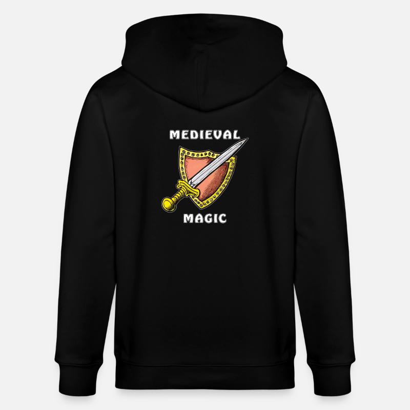 MEDIEVAL SWORD MEDIEVAL MAGIC - Stanley/Stella CULTIVATOR Unisex Organic Hooded Jacket - black