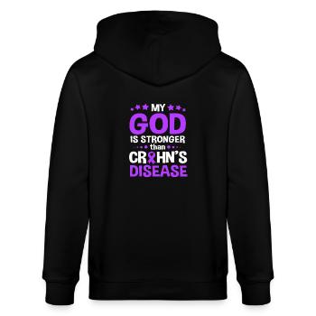 Crohn's disease - Stanley/Stella CULTIVATOR  Unisex Organic Hooded Jacket - black - Back - Anna (173cm)