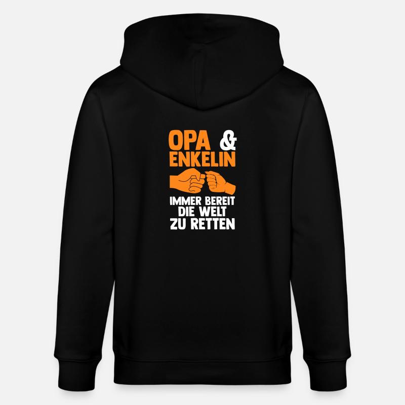 Papi et petite-fille - Veste à capuche bio CULTIVATOR Stanley/Stella Unisexe - noir