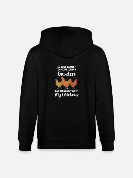Chicken Poultry - Stanley/Stella CULTIVATOR  Unisex Organic Hooded Jacket - black