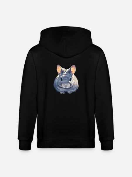 Chinchillas Chinchilla - Stanley/Stella CULTIVATOR  Unisex Organic Hooded Jacket - black