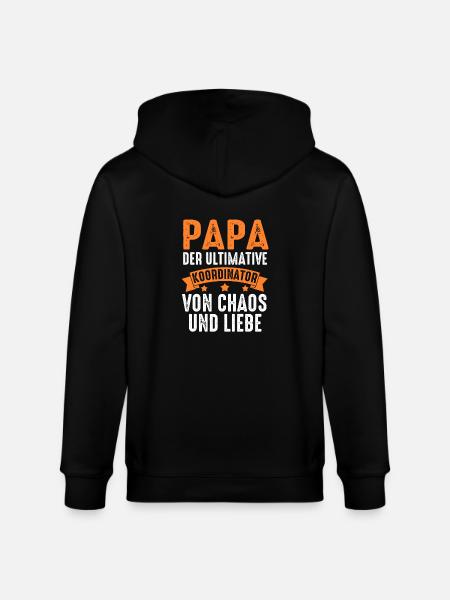 Father Dad - Stanley/Stella CULTIVATOR  Unisex Organic Hooded Jacket - black