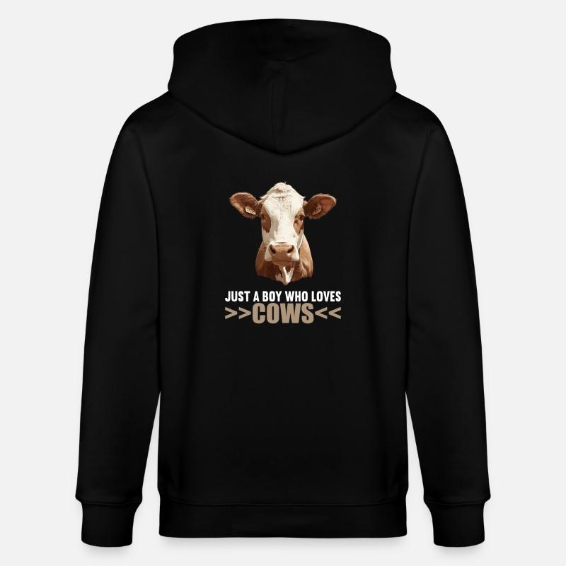 Kühe Kuh - Stanley/Stella Unisex Bio-Kapuzenjacke CULTIVATOR - Schwarz