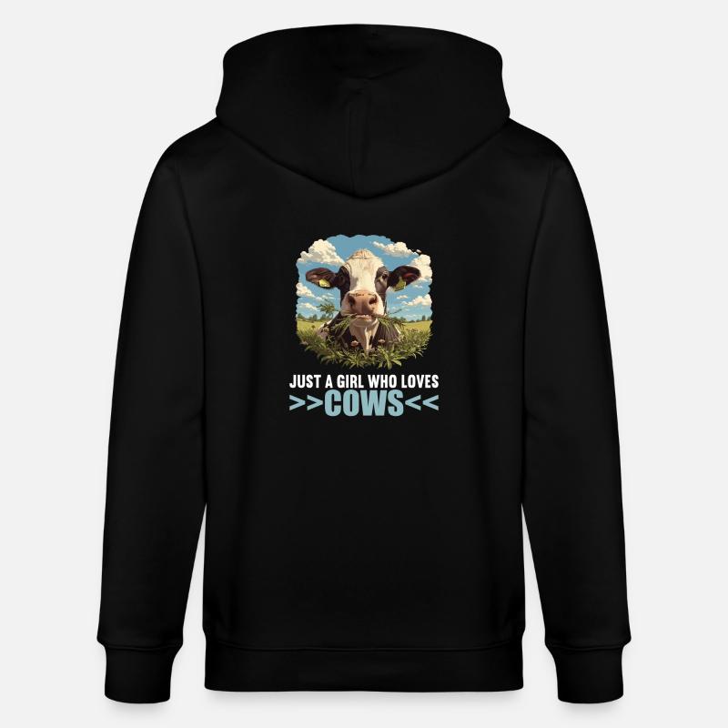 Vaches Vache - Veste à capuche bio CULTIVATOR Stanley/Stella Unisexe - noir