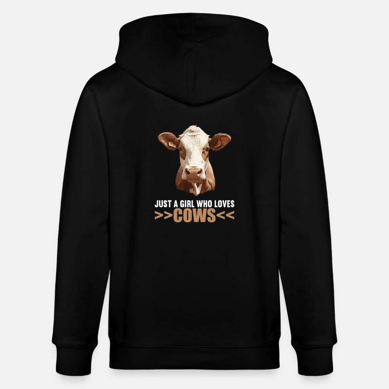 Vaches Vache - Veste à capuche bio CULTIVATOR Stanley/Stella Unisexe - noir