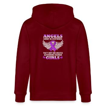 Autoimmune disease - Stanley/Stella CULTIVATOR  Unisex Organic Hooded Jacket - burgundy - Back - Anna (173cm)