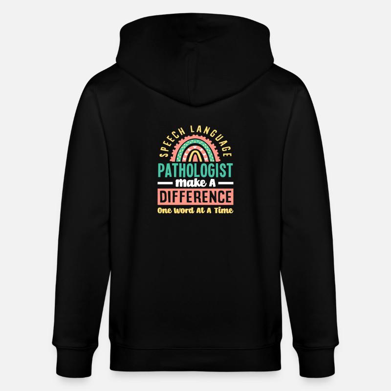 Orthophoniste Faites la différence - Veste à capuche bio CULTIVATOR Stanley/Stella Unisexe - noir