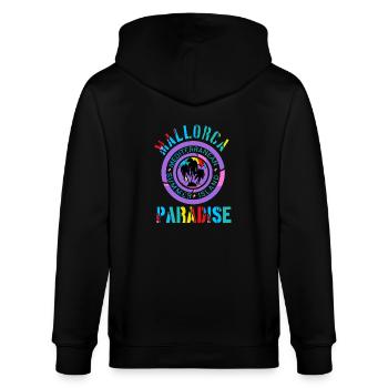 siebzehntes Bundesland Mallorca Palma - Stanley/Stella Unisex Bio-Kapuzenjacke CULTIVATOR  - Schwarz - Hinten - Anna (173cm)