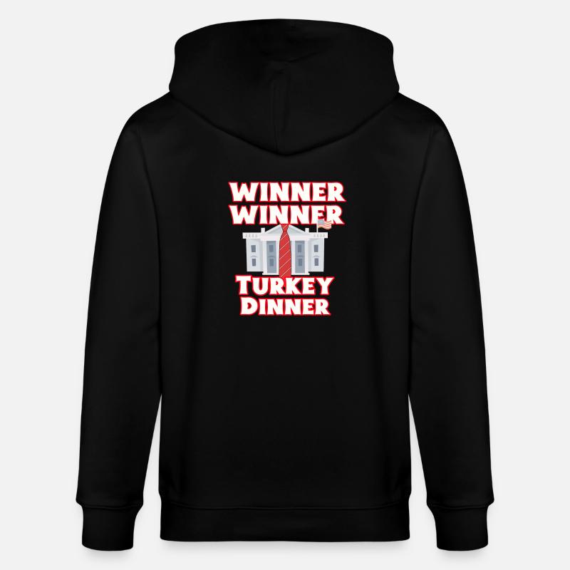  Gewinner thanksgiving dinner - Stanley/Stella Unisex Bio-Kapuzenjacke CULTIVATOR  - Schwarz